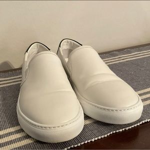Like new ME + EM white leather sneakers. Size 10